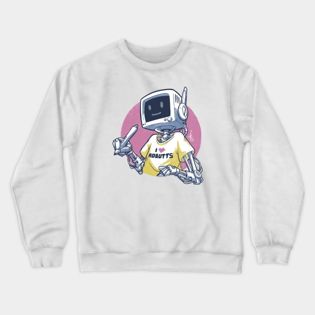 Robutts Crewneck Sweatshirt by MBGraphiX